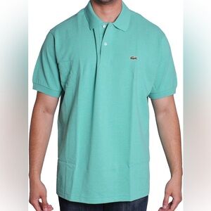 Lacoste Men’s Mint Green Classic Short Sleeve Polo Shirt in size 2XL